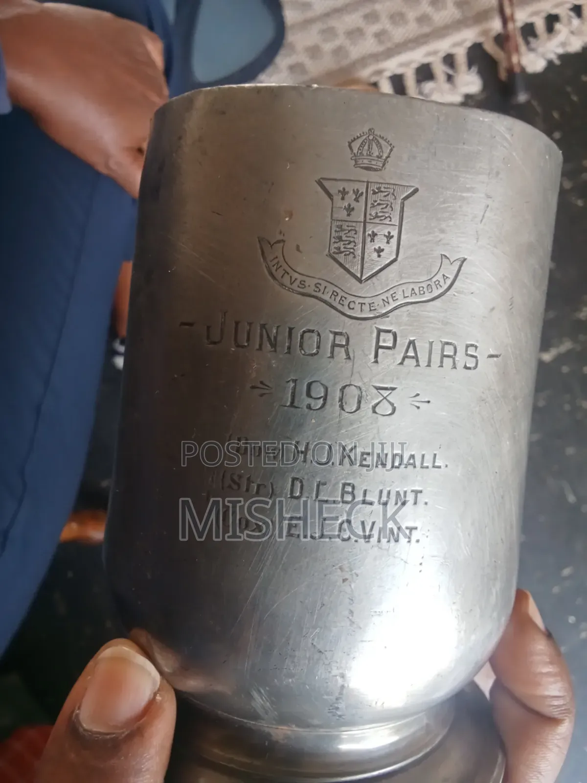 Vintage Pewter Trophy Cup