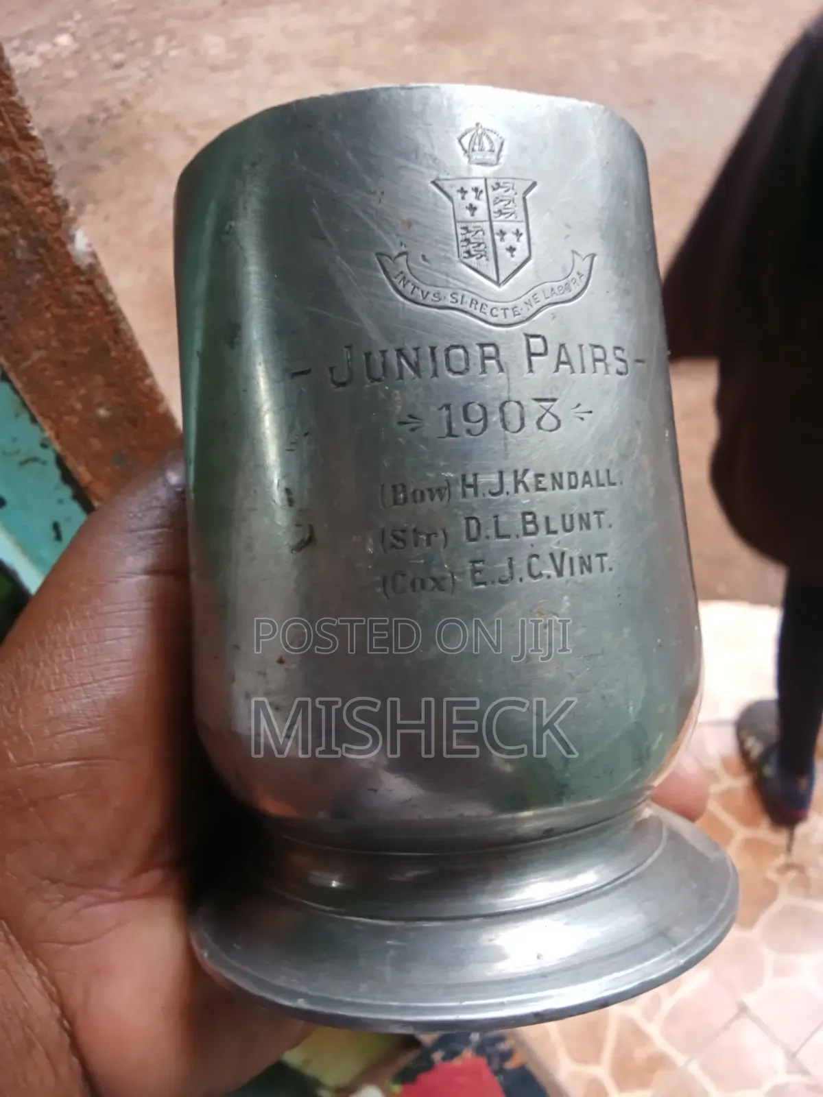 Vintage Pewter Trophy Cup