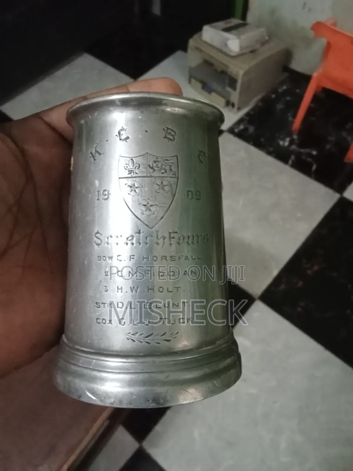 Vintage Pewter Trophy Cup