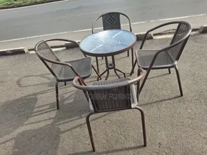 4-Seater Outdoor Bistro Rattan Bistro Set