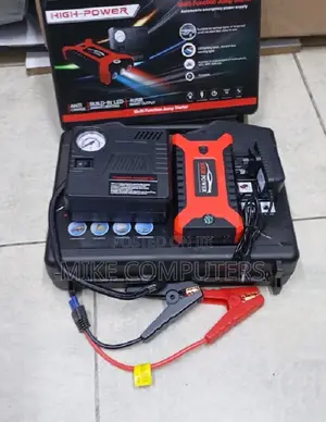 Short Circuit 12V 99800mAh Emergency Car Jump Starter Air Compressor