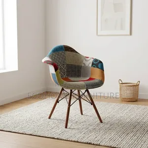 Visitor Chair – Modern Patchwork Fabric Reception Chair