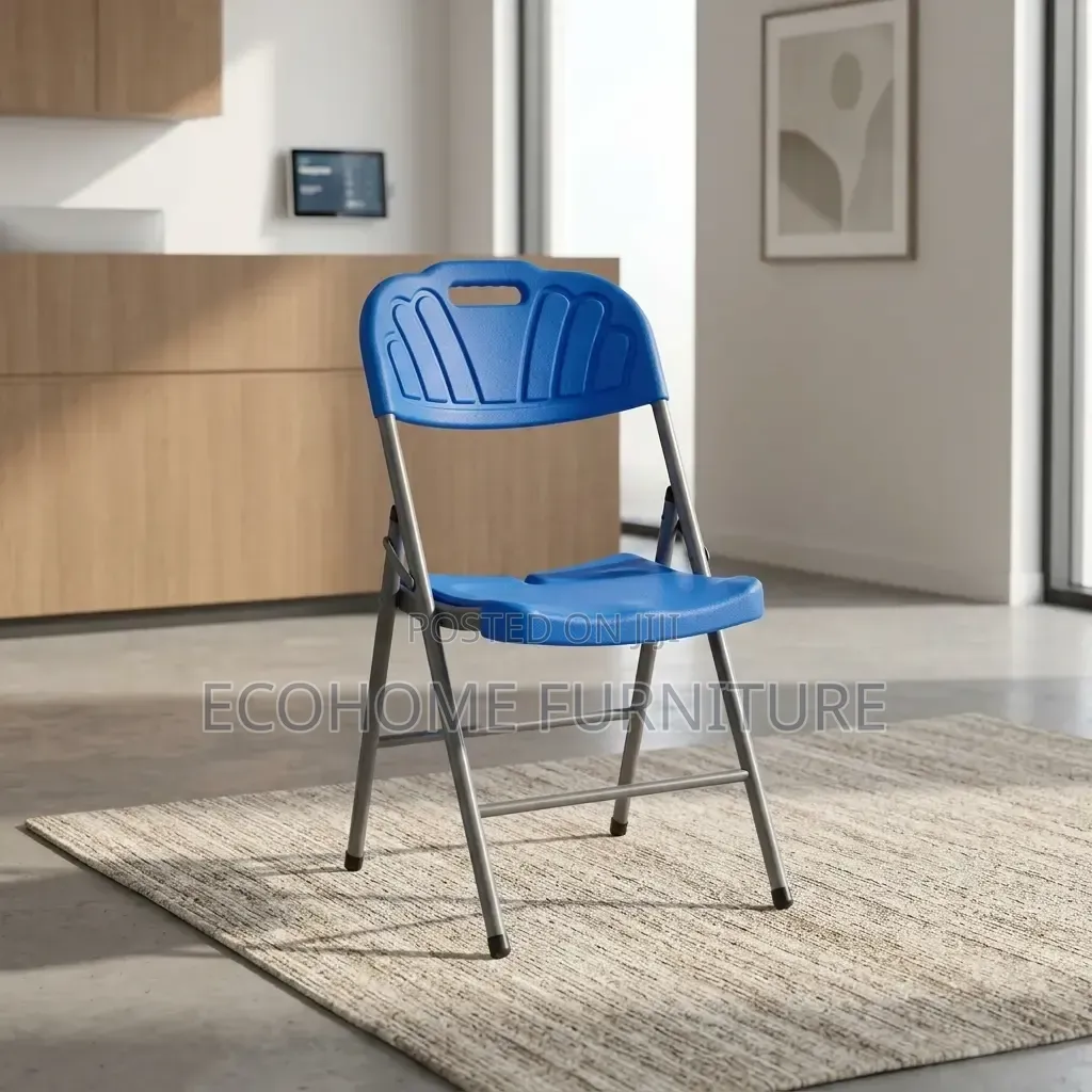 Folding Chair – Blue Plastic Training Event Chair