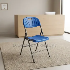 Folding Chair – Blue Plastic Training Event Chair