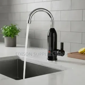 BLACK Digital Instant Heater Tap Pillar Hot Water for Kitchen Salon