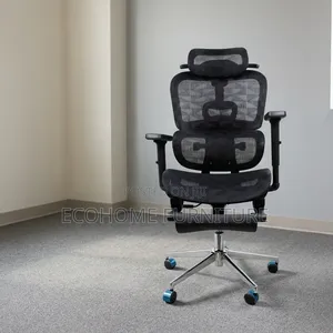 Office Chair – Ergonomic Mesh Chair With Headrest Footrest