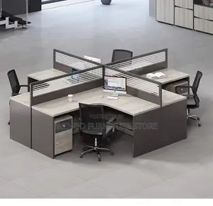 Office Workstation; Four Users MDF Office Space Workstations
