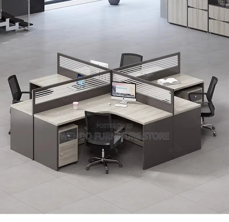 Office Workstation; Four Users MDF Office Space Workstations