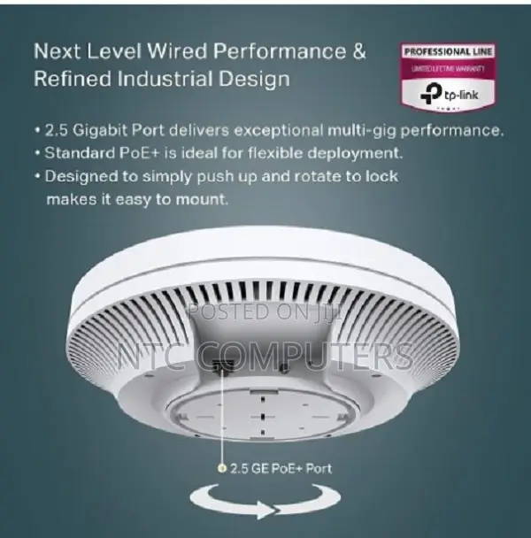 TP-Link EAP660 HD AX3600 Ceiling Mount Dual-Band Wifi 6 Accesspoint