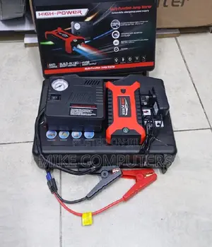 Short Circuit 12V 99800mAh Emergency Car Jump Starter Air Compressor