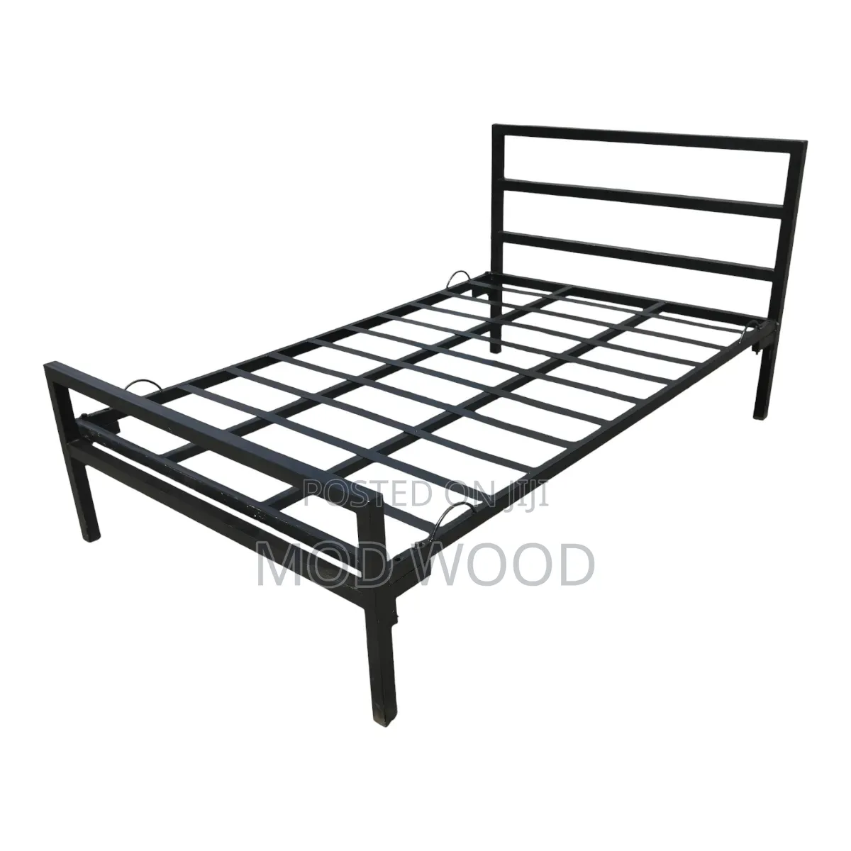 Modern Minimalist Black Metal Bed Frame