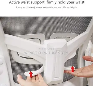 Office Chairs; Fabric Cushioned Mid Backrest Ergonomic Chair