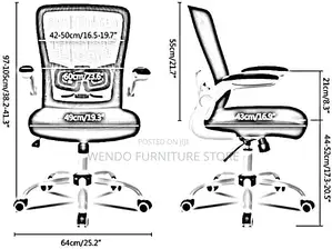 Office Chairs; Fabric Cushioned Mid Backrest Ergonomic Chair