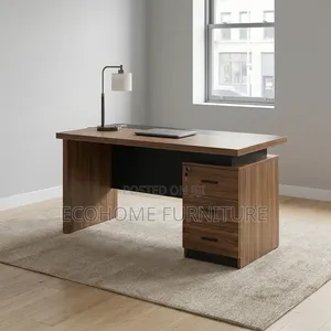 Office Desk – Modern Wooden Desk With 3 Drawer Pedestal