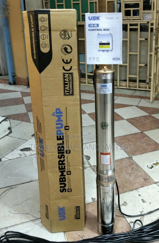 Deep Well Usk Submersible Water Pump 1hp 85M Control Box and 90ft Cabl