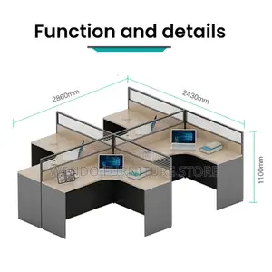Office Workstation; Two Users Way Circular Office Workstation