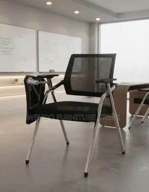 Office Chairs; Black Foldable Schools Office Meeting Chair