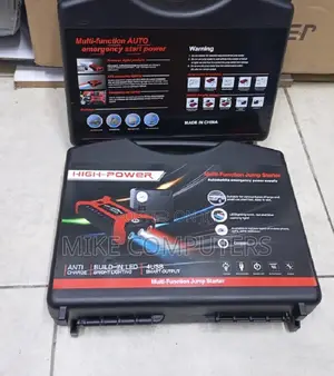 Reverse Polarity 12V 99800mAh Emergency Car JumpStarter Air Compressor