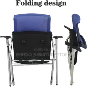 Office Chairs; Black Foldable Schools Office Meeting Chair