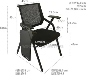 Office Chairs; Black Foldable Schools Office Meeting Chair