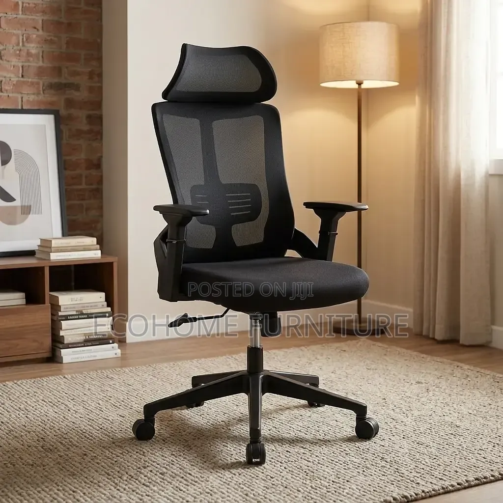 Office Chair – High Back Ergonomic Mesh Chair With Headrest