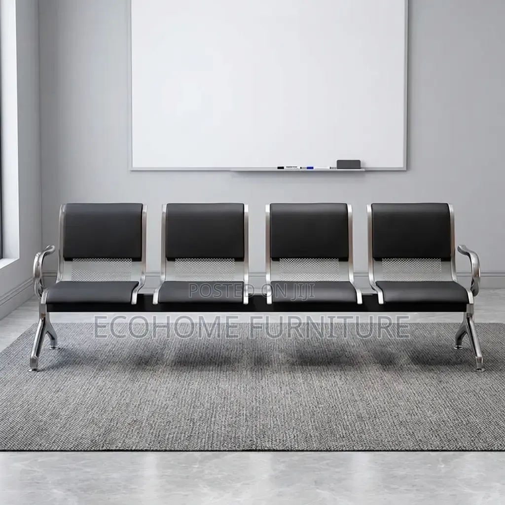 Waiting Bench – 4 Seater Metal Reception Visitor Seating