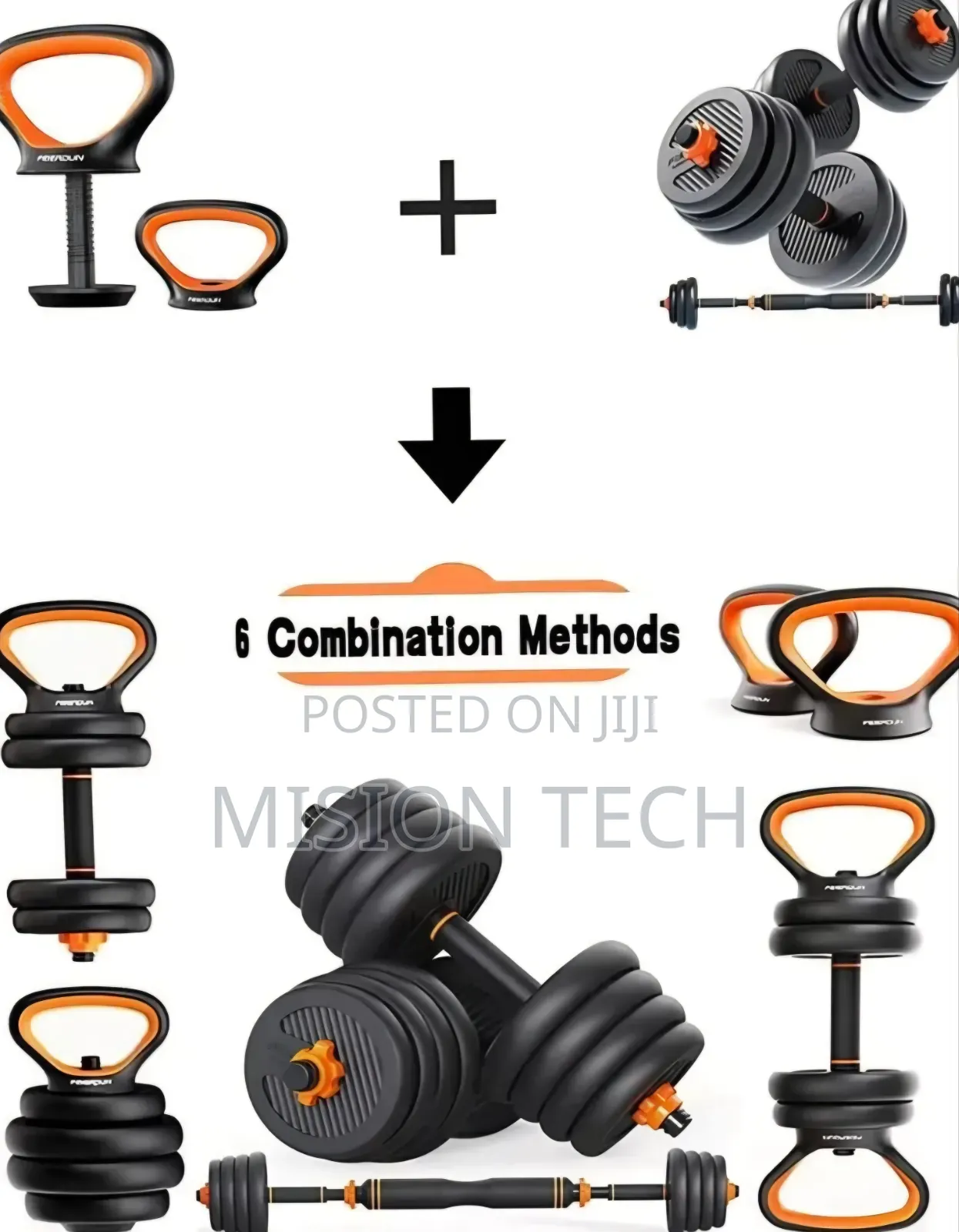 50kg 6in1 Adjustable Kettle Bell Weights**(