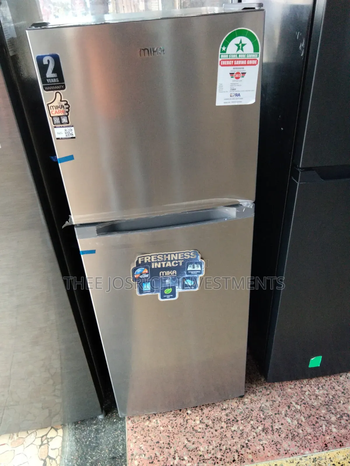Silver Mika 138 Litres Double Door Refrigerator