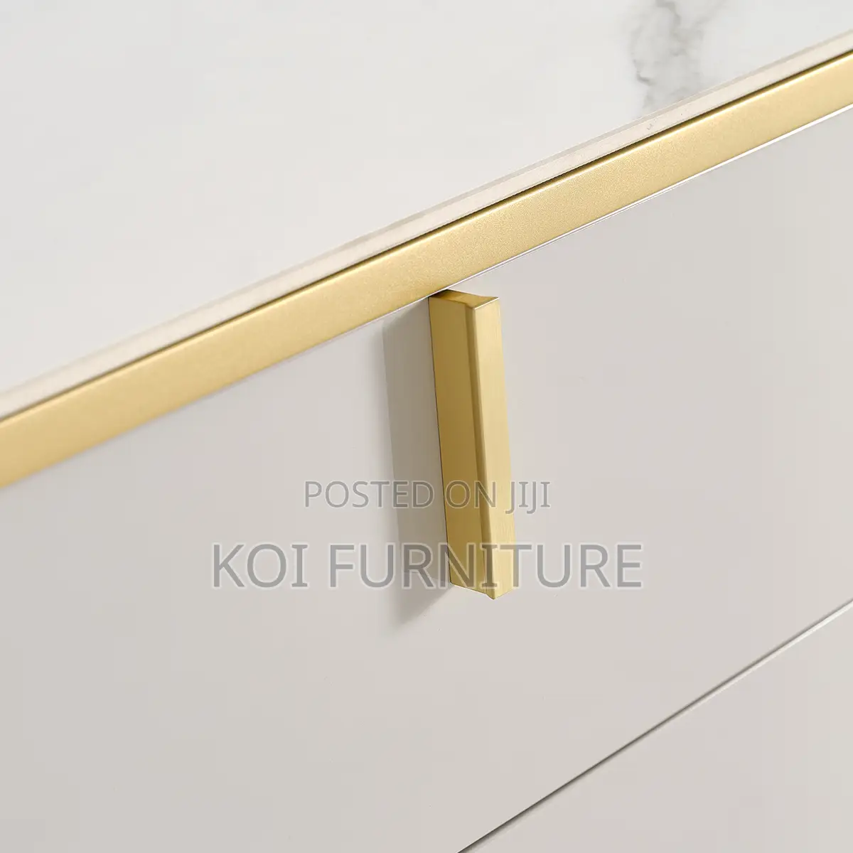 3 Door Marble Top Cabinet