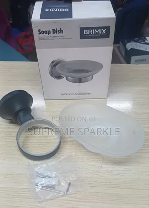 Wall Mounted Soap Dish Holder BRIMIX Frosted Glass Bathroom Fitting