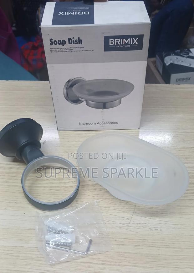 Wall Mounted Soap Dish Holder BRIMIX Frosted Glass Bathroom Fitting