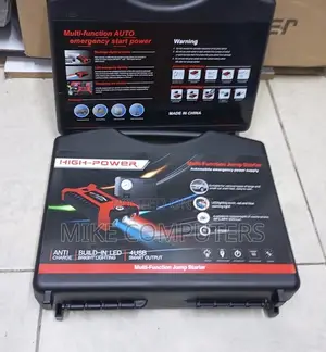 Reverse Polarity 12V 99800mAh Emergency Car JumpStarter Air Compressor