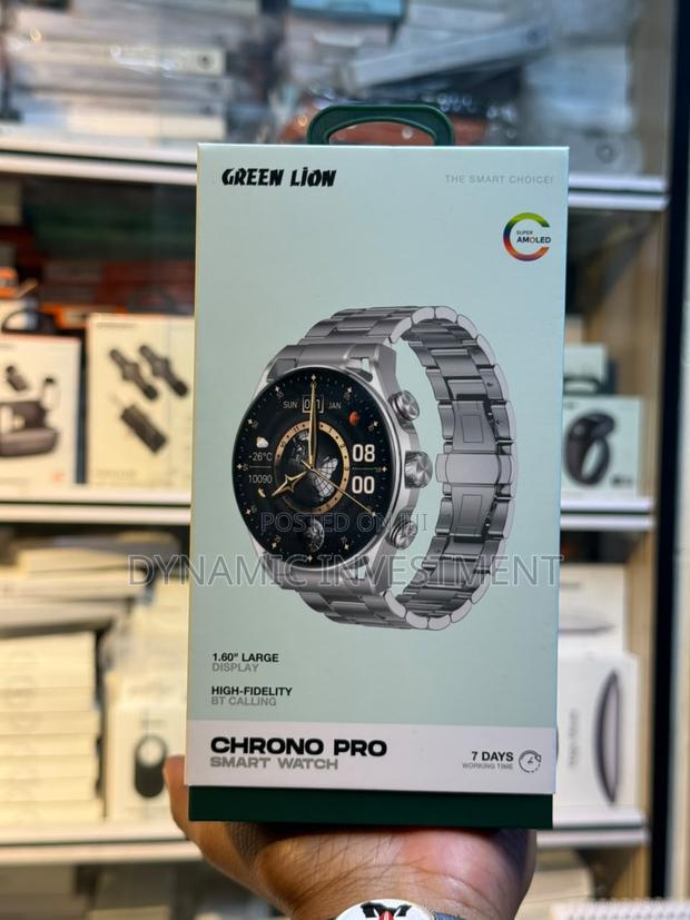 Green Lion Chrono Pro Smart Watch With 1.6" AMOLED Display 1000nits