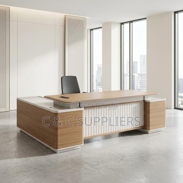 Executive L-Shaped CEO Imported Table-2.4m - thumbnail 2