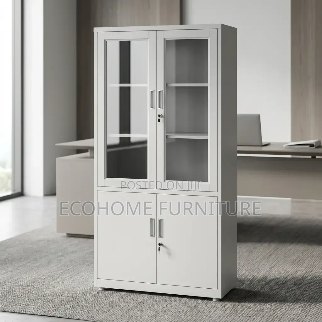 Office Cabinet – Glass Door Filing Storage Cupboard