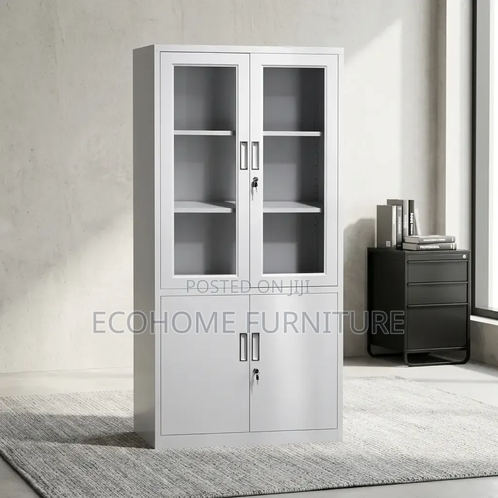 Office Cabinet – Glass Door Filing Storage Cupboard
