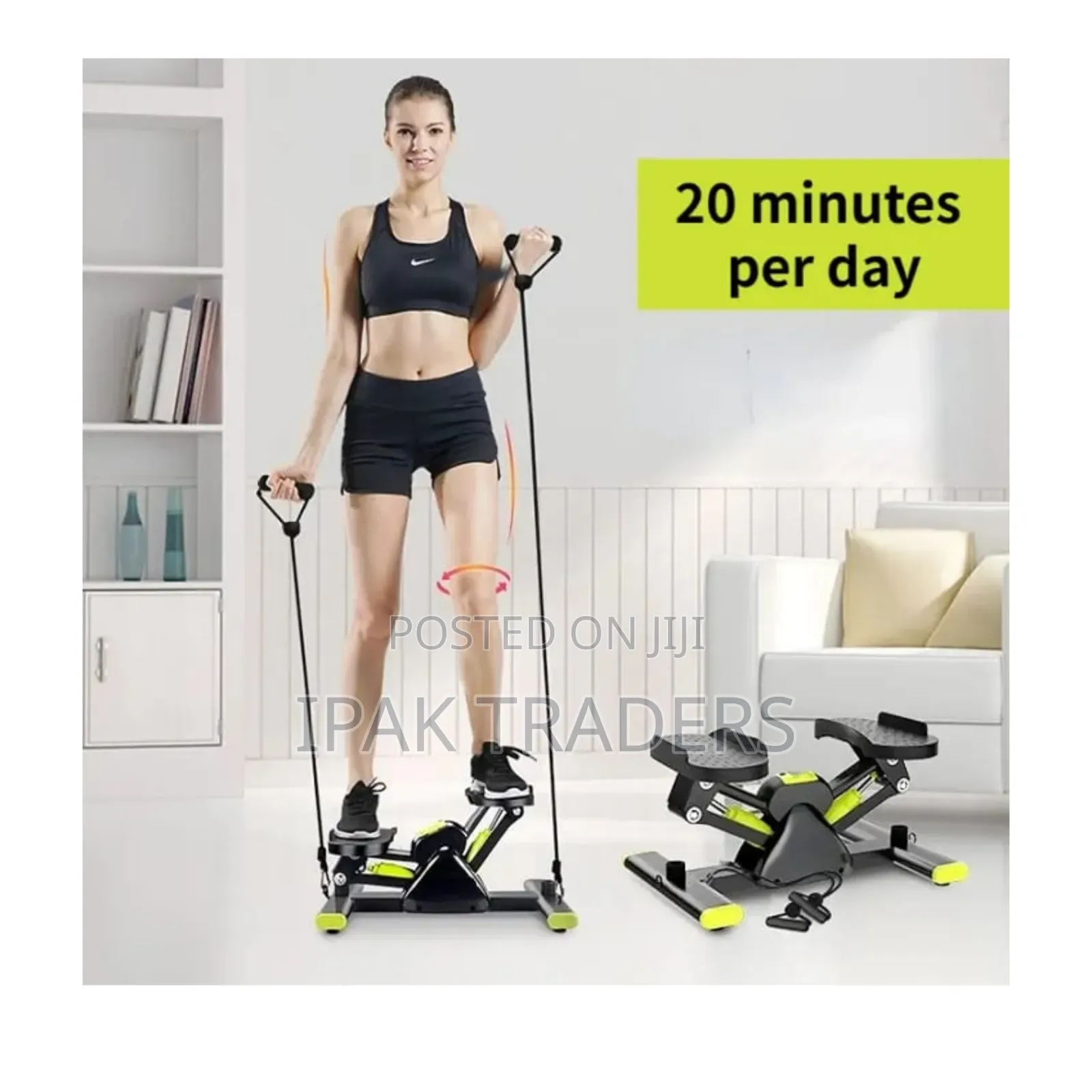 *V-Shaped Pedal Trainer (Rock Stepper) With Elastic Rope