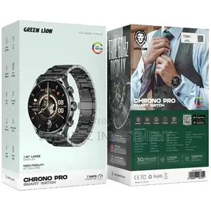 Green Lion Chrono Pro Smart Watch Tracking, Health Monitoring