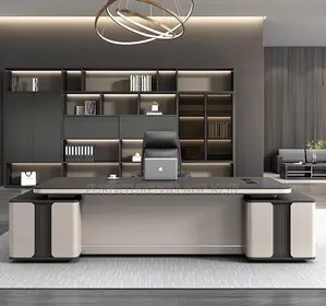 Office Desk: 2400mm L-Shaped Executive Desk