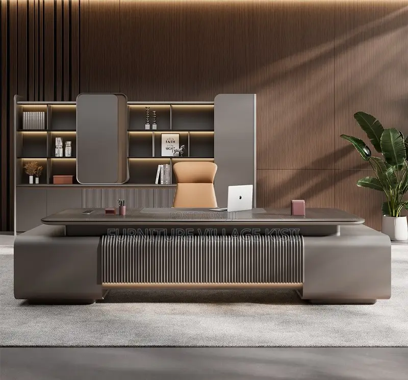 Office Desk: 2400mm L-Shaped Executive Desk