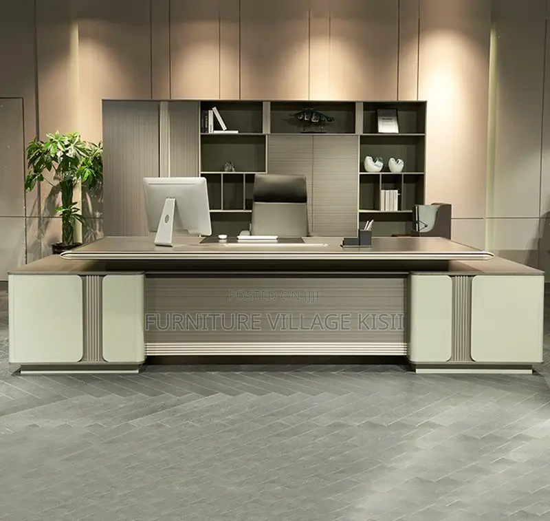 Office Desk: 2400mm L-Shaped Executive Desk