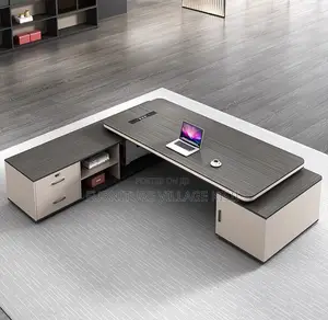 Office Desk: 2400mm L-Shaped Executive Desk