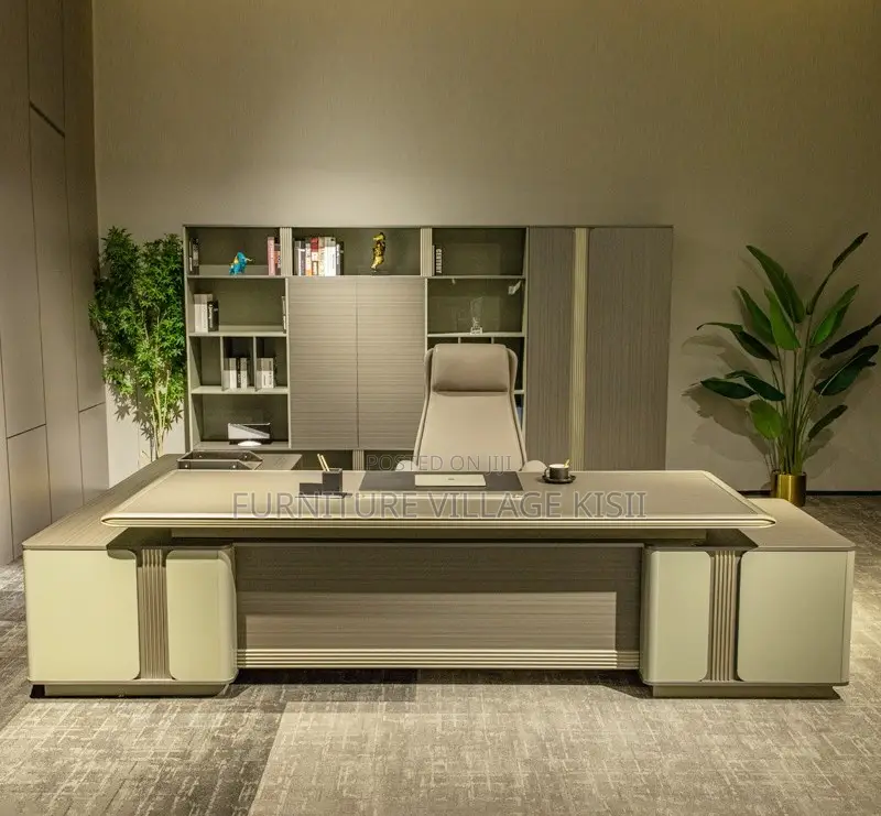 Office Desk: 2400mm L-Shaped Executive Desk