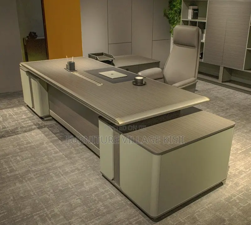 Office Desk: 2400mm L-Shaped Executive Desk