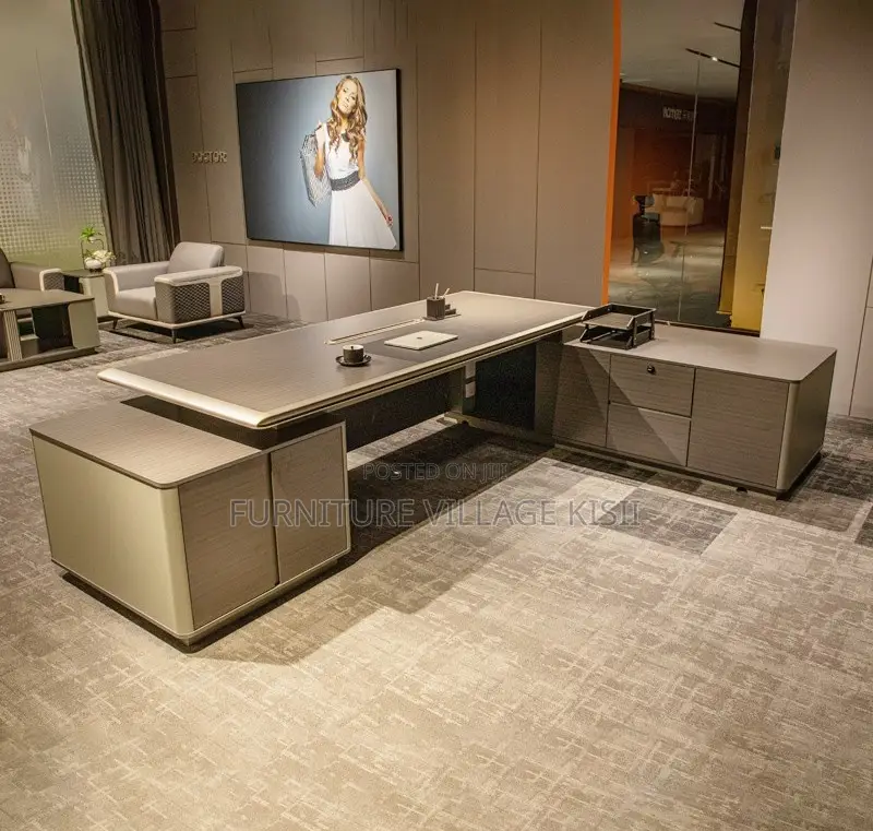 Office Desk: 2400mm L-Shaped Executive Desk