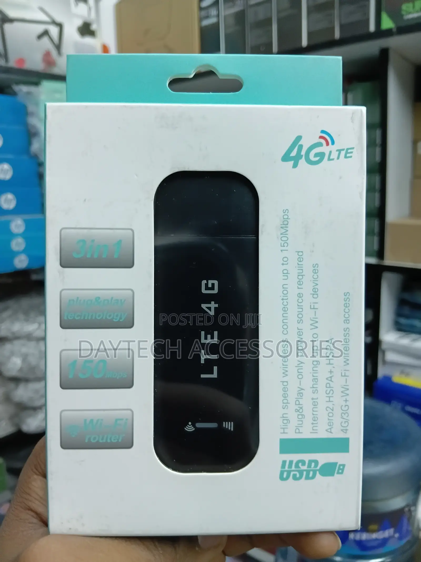 3 in 1 Unlocked 4G LTE USB Modem Mifi Dongle Sim Card 150Mbps.