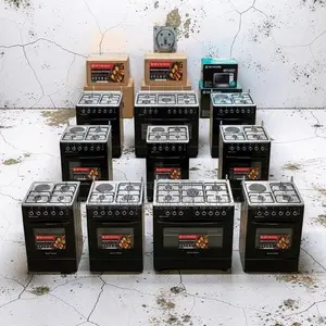 Low Prices Glass Lid 3 Gas Burners +1 Electric Free Standing Cookers