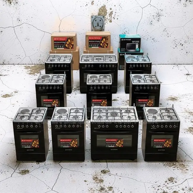 Low Prices Glass Lid 3 Gas Burners +1 Electric Free Standing Cookers