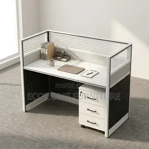 Office Workstation – 1Seater Partitioned Desk With Drawers