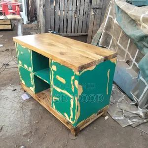 Handcrafted Rustic Wood Storage Cabinet